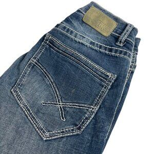BKE Alec Denim Jeans Mens 28 Short Blue Distressed Straight